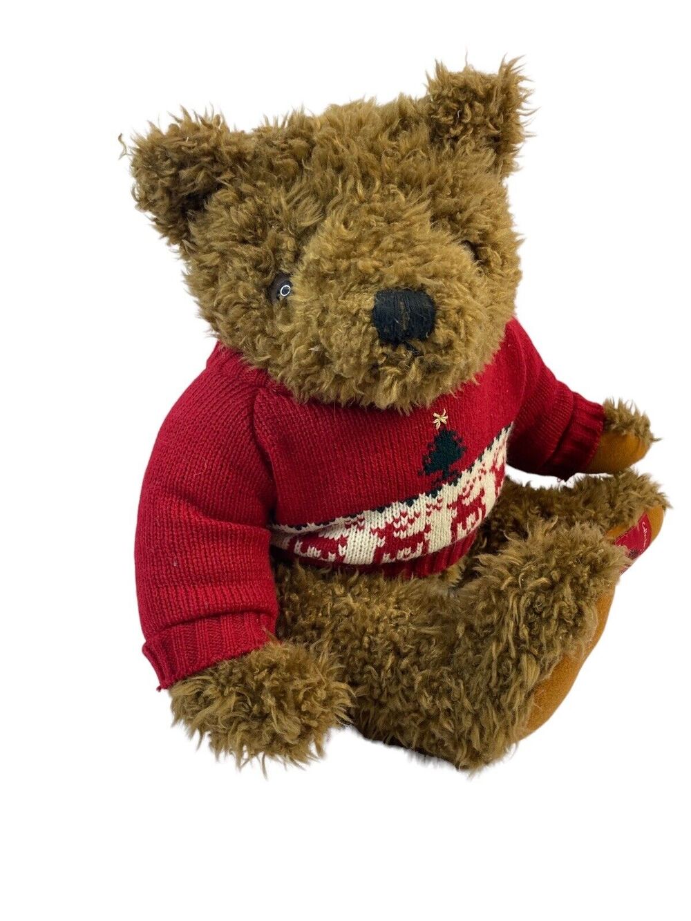 Vintage LANE BRYANT Holiday Collector Bear 1997 Knit Sweater Teddy Plush Stuffed